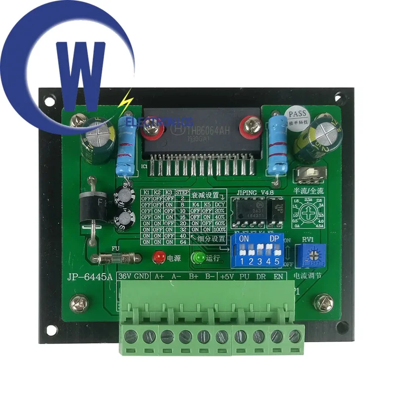 Driver motore passo-passo CNC ad asse singolo THB6064AH JP-6445A 4.5A 20 - 45 VDC per motore passo-passo NEMA17/23 (42/57)