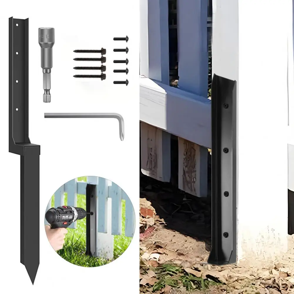 39/42cm Fence Post Repair Kit Easy Installation Heavy Duty Steel Column For Enhanced Stability Fence Post Reinforcement Kit
