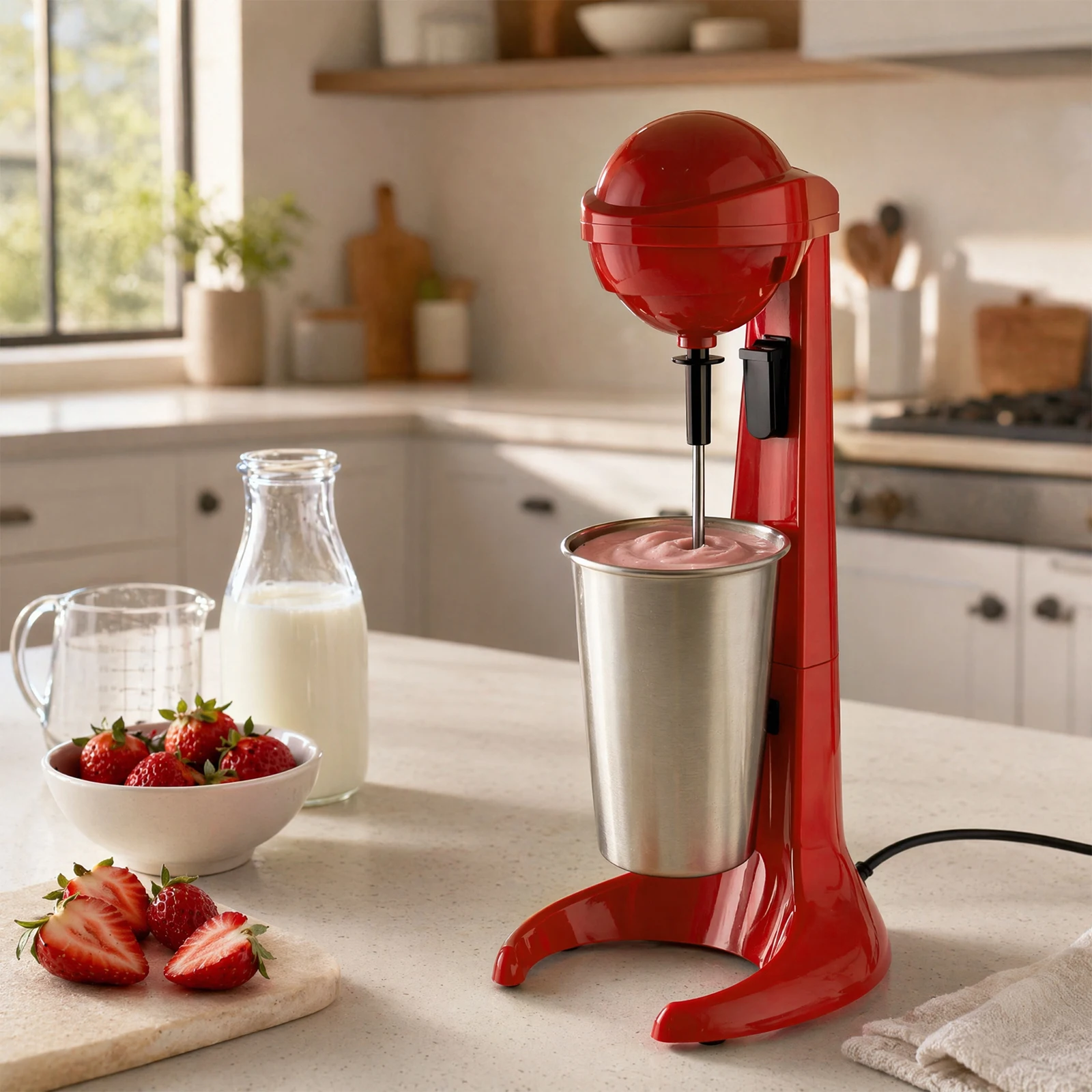 Stand Mixer Machine with Measurement Markings Iced Coffee Maker Milk Frothing for Making Milk Frothing Cold Drinks Ice Coffee