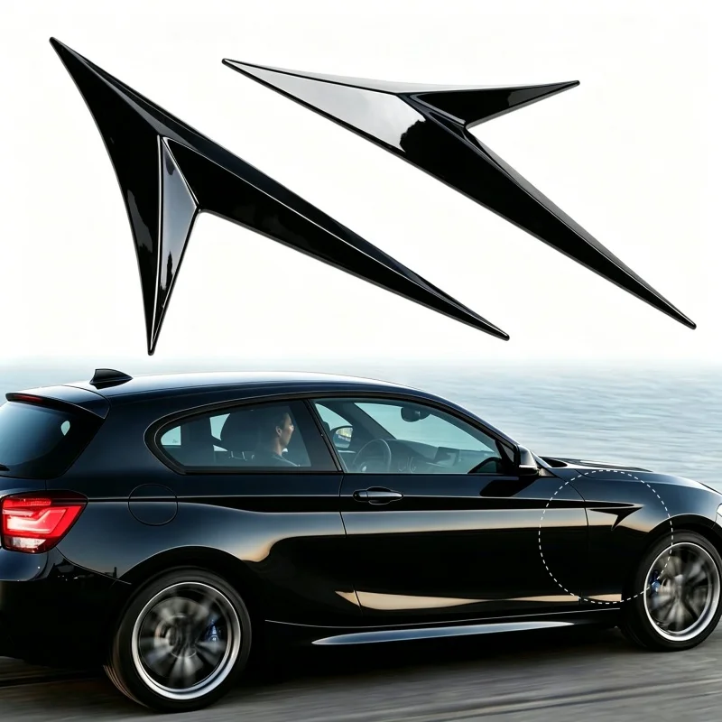 Universal V-Shape Car Side Fender Vent Sticker Auto Body Decoration Hood Scoop Cover Air Intake Flow Bonnet Accessory