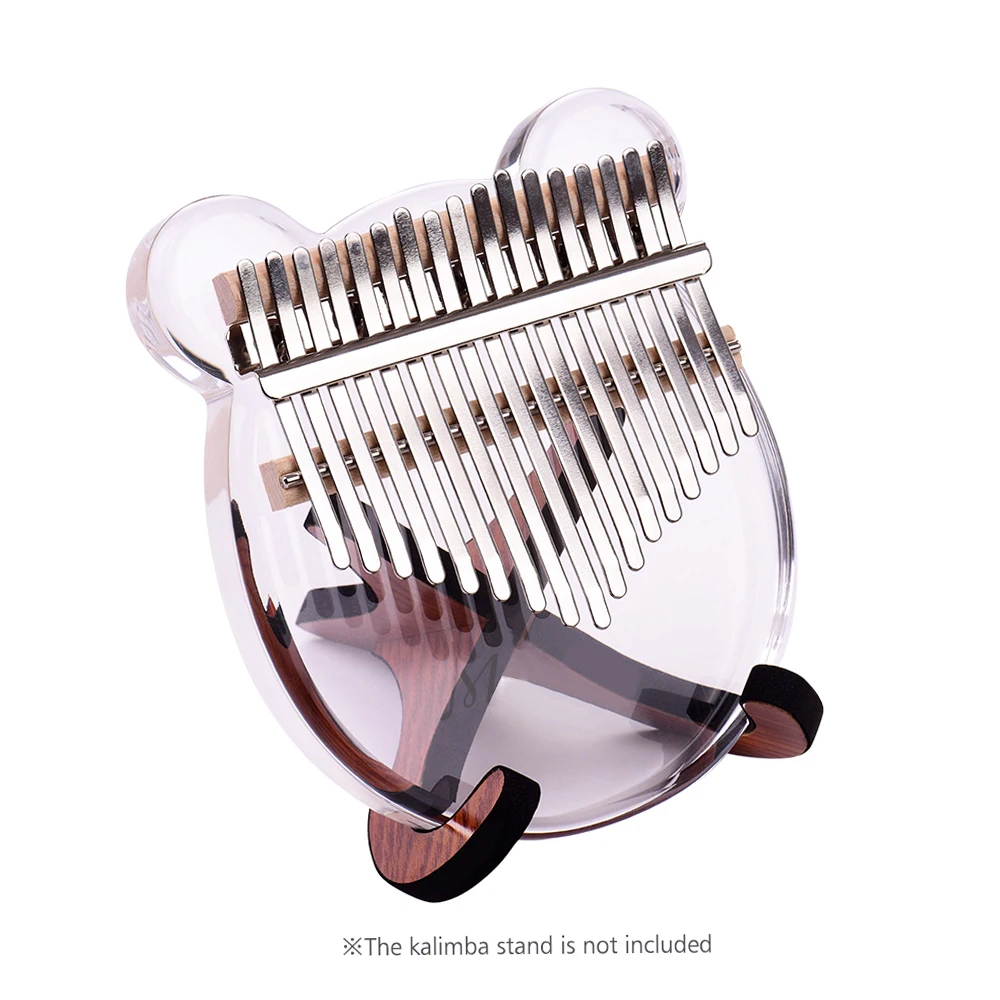 17-Key  Piano Transparent Acrylic Material with Carry Bag Musical Note Stickers Tuning Hammer Cleaning Cloth Musical Gift