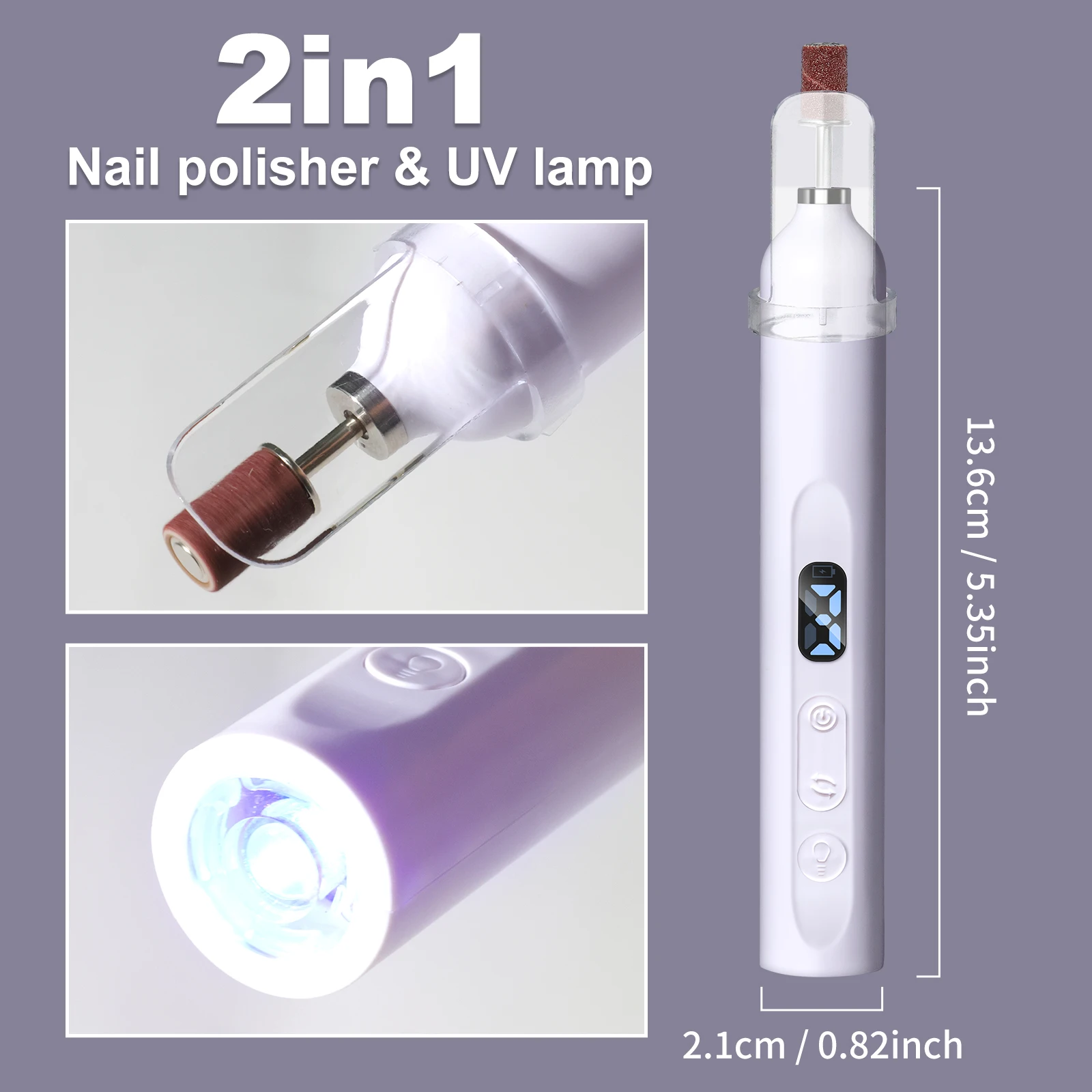 미니 전동 네일 드릴 UV 램프 포함 13800RPM 전문가용 전동 네일 파일 키트 USB 휴대용 매니큐어 드릴 살롱 도구