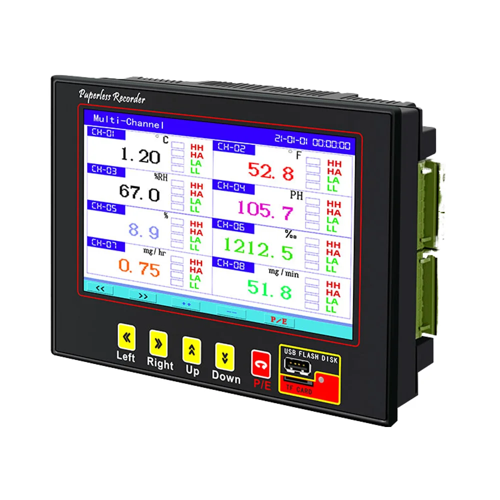Registratore dati digitale multiuso OEM personalizzabile Grafico USB colorato Registratore di temperatura del livello dell'acqua per strumenti di prova