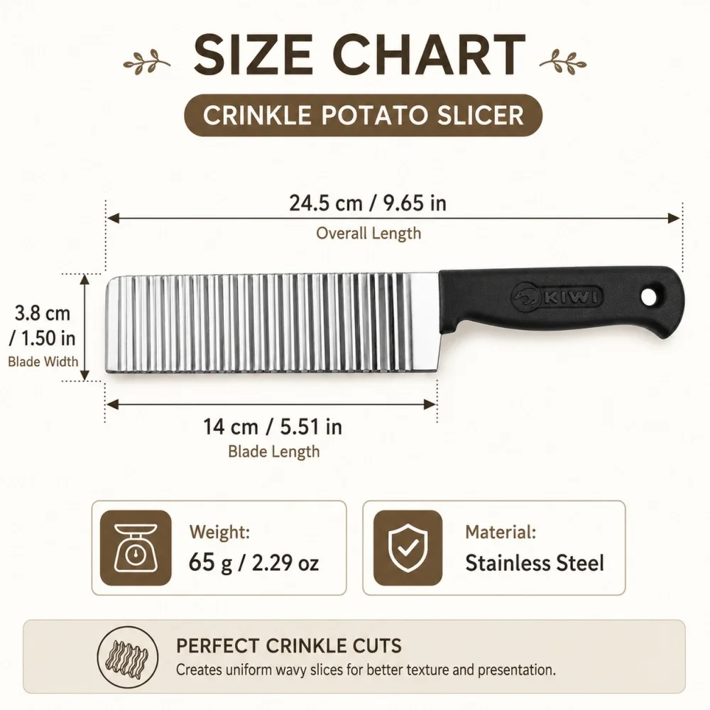 Stainless Steel Potato Chip Slicer Dough Vegetable Fruit Crinkle Wavy Slicer Knife Potato Cutter Chopper French Fry Maker Tools view 5