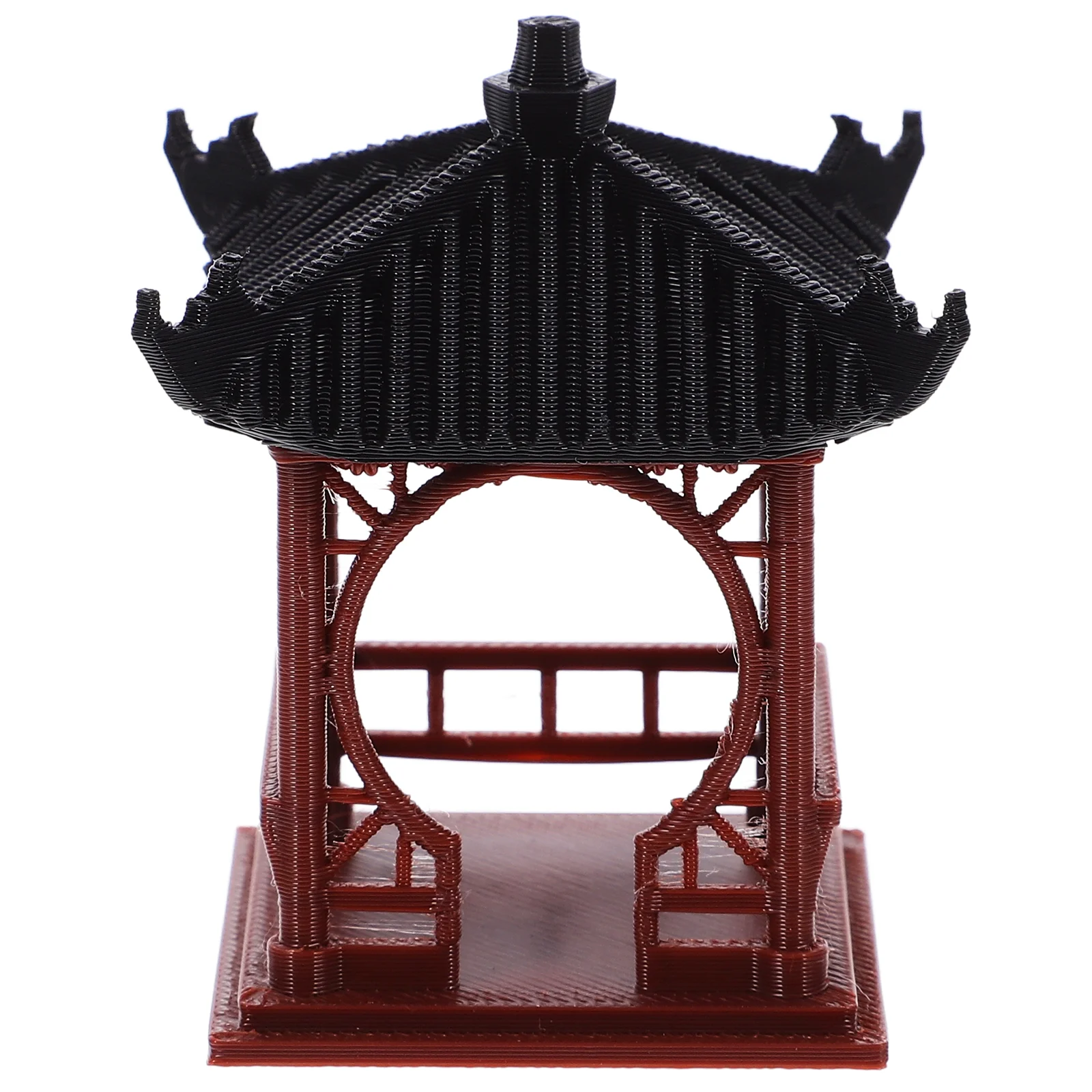 Single Layer Gazebo Small Pagoda Statue Abs Good Luck Decor Pavilion Mini Landscape