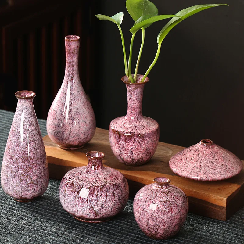 

Kiln Change Ceramic Jianzhan Wave Flower Pot Arrangement Modern Nordic Style Home Living Room Desktop Decoration Ornament
