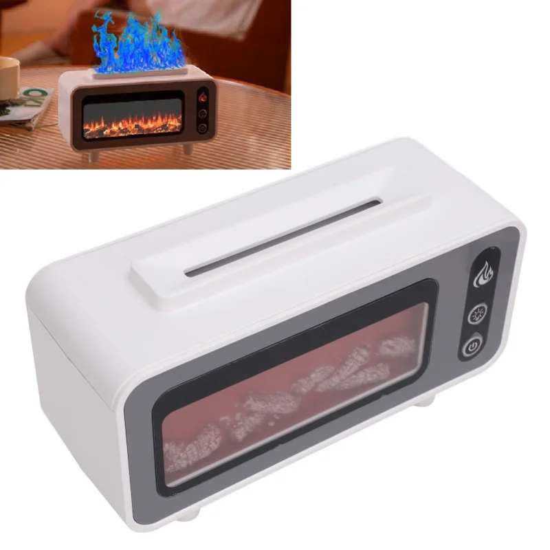Vintage Flame Design USB Essential Oil Diffuser 200ml Black For Home Spa Yoga Aromatherapy Humidifier