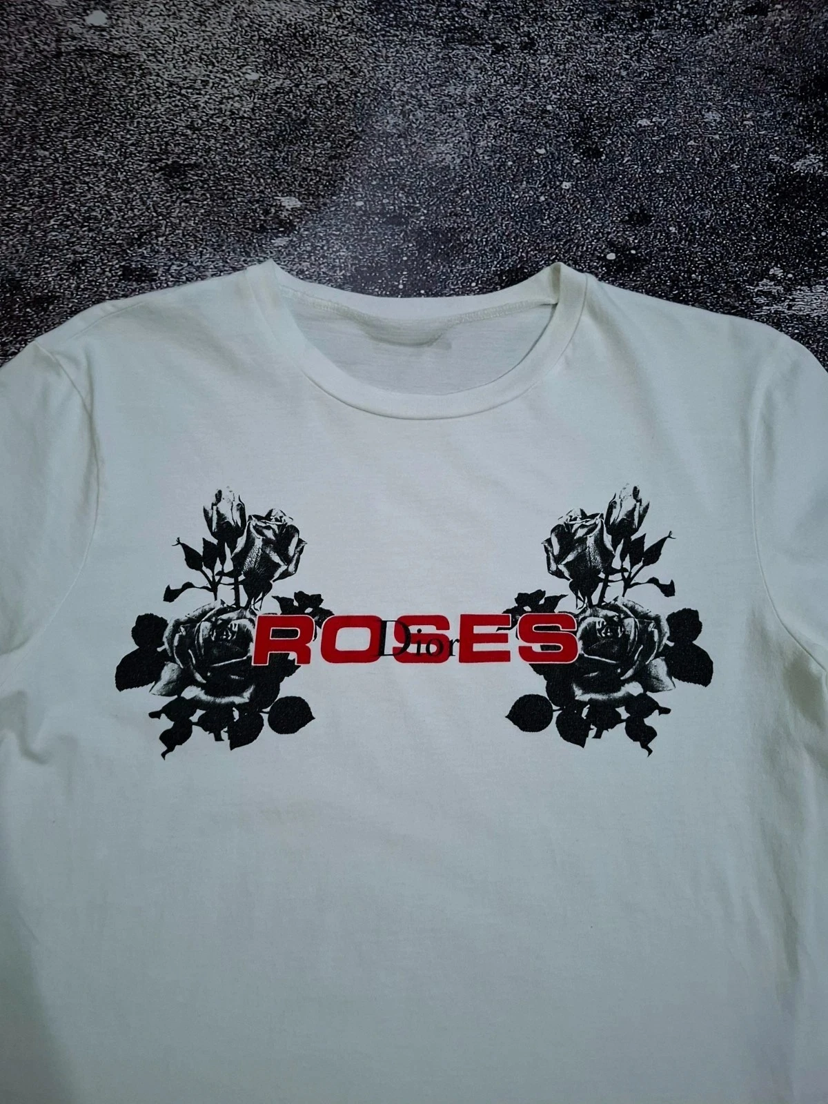 Roses Bullet Hole Dark Floral Rock Graphic Tee Cotton Mens Womens T-Shirt Summer Streetwear