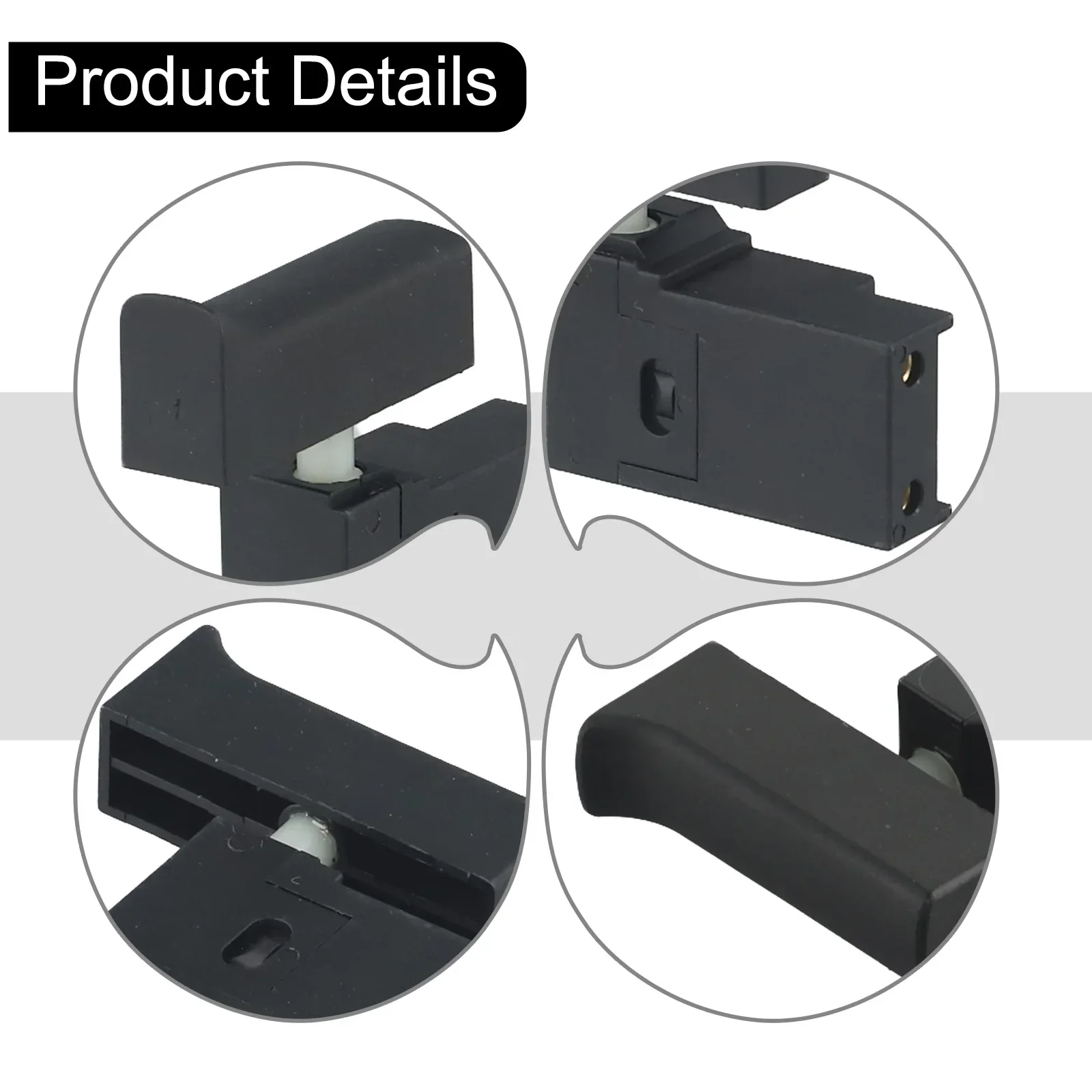 Interruptor de gatillo, accesorios de herramientas para el hogar, exquisito interruptor práctico, Material de bloqueo de plástico, tamaño 51x44mm