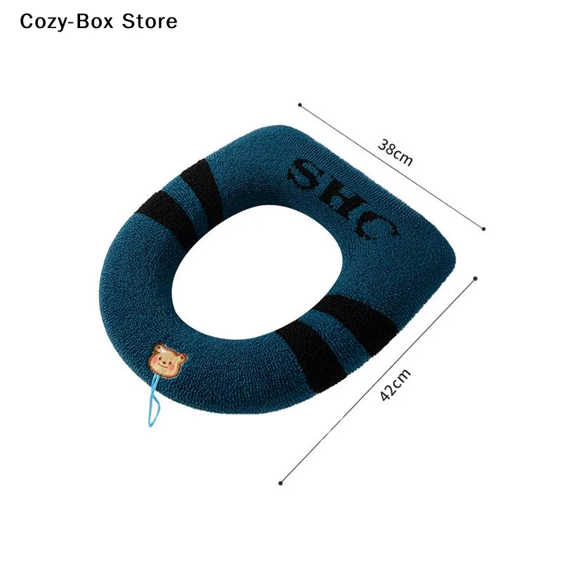 [ZY]1Pcs Soft Warmer Washable Bathroom Toilet Seat Cover Mat Cover Pad Cushion Seat[ZY] view 6