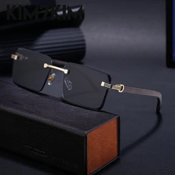 Vintage Square Rimless Sunglasses For Men Women Rectangle Luxury Brand Designer Fashion Sun Glasses Goggle 2024 New Trends Glass