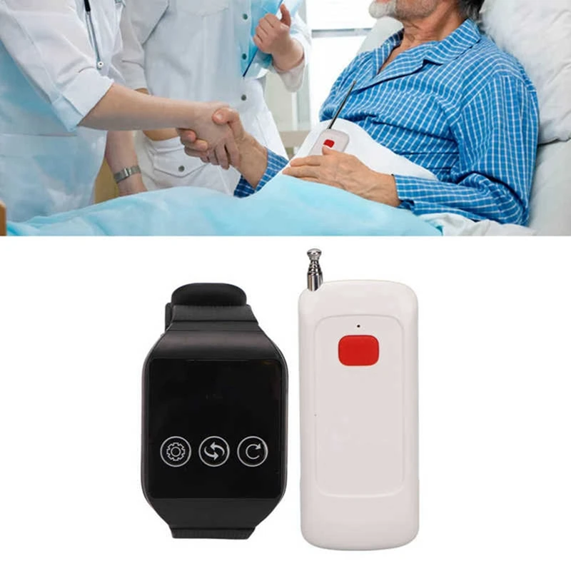 Wireless Caregiver Pager Wireless Nurse Call System Alert Button Waterproof for Home Hospital