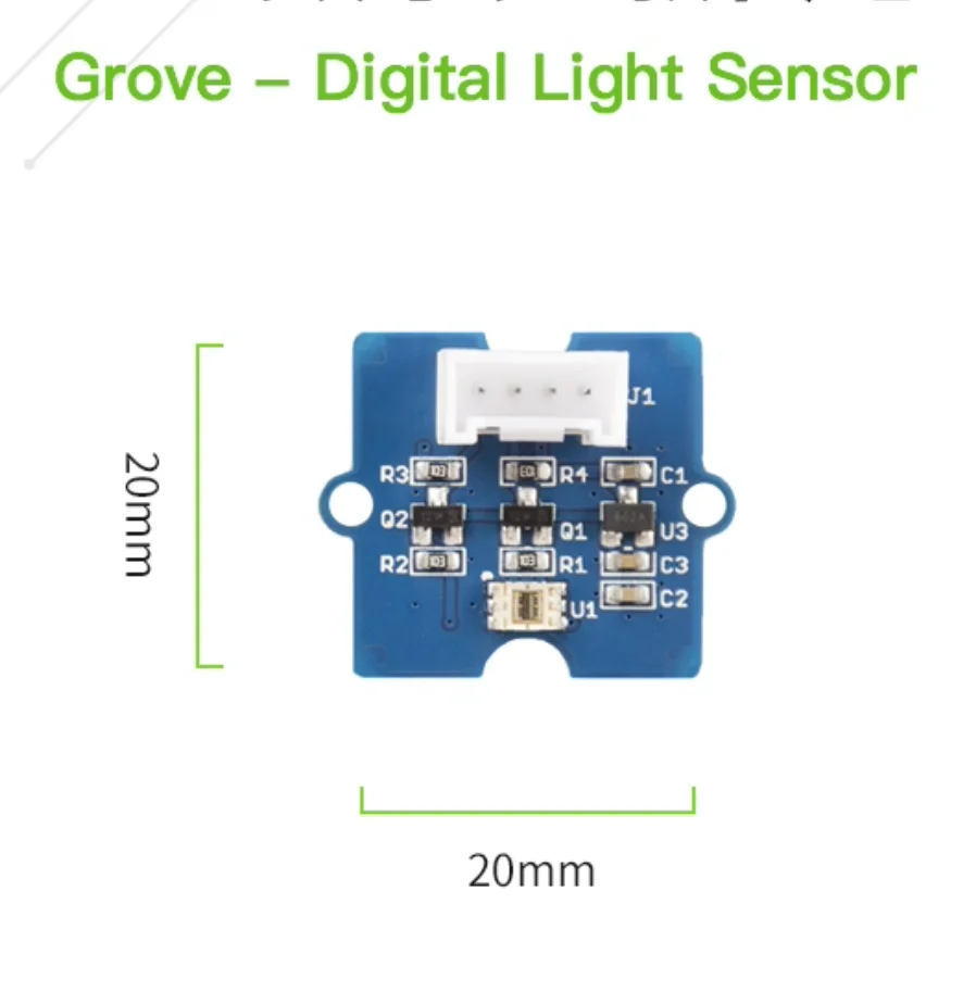 

Цифровой датчик освещенности Grove TSL2561 — от 0,1 до 40 000 люкс, 16-битное разрешение, интерфейс I2C