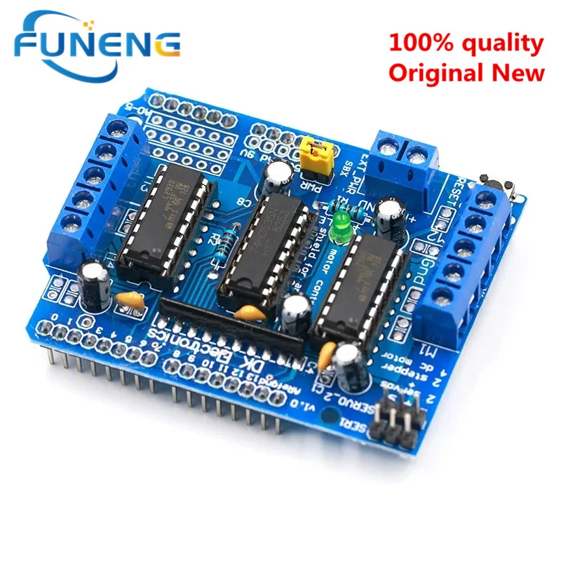 L293D Stepper Motor Driver Board Control Shield Module Motor Drive Expansion Board for Arduino Mega2560 4-Channel UNO R3