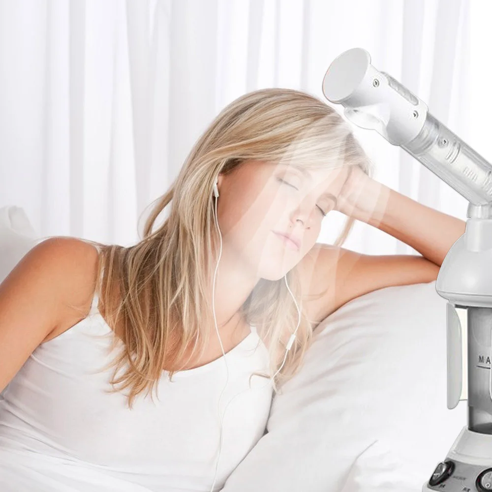 مبخر الوجه بخار رذاذ ساخن Vaporizador جهاز البخار للوجه العناية بالبشرة الاسترخاء مرطب الجمال رائحة العشبية تبخير الوجه سبا أداة