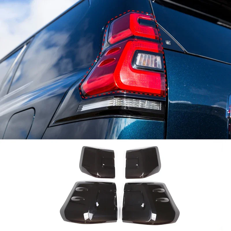 

For 2018-2022 Toyota Land Cruiser Prado FJ150 150 ABS Car Tail Lamp Cover Brake Indicator Light Black Shell auto accessories