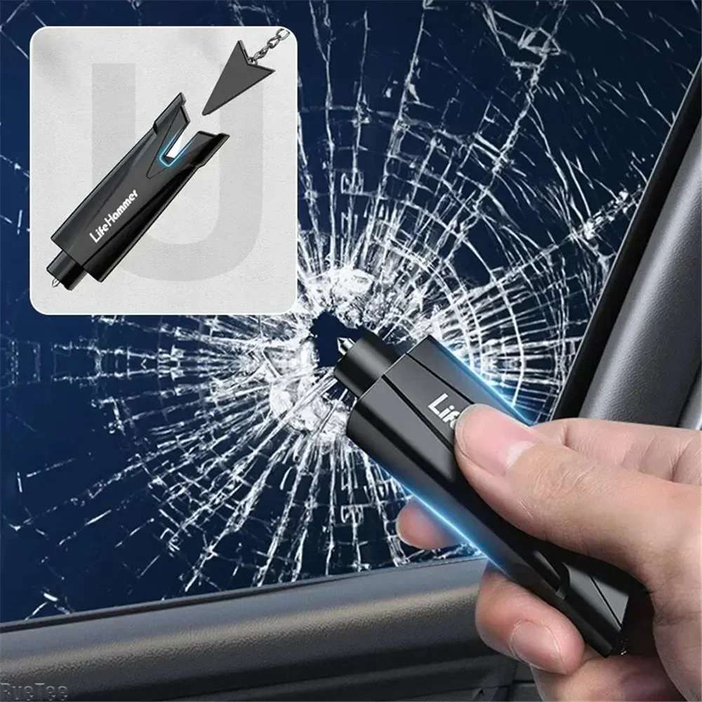 Auto Fenster brecher Sicherheit Hammer Werkzeug Rettungs gerät zerbrochenes Glas Flucht Notfall fahrzeuge Sicherheits gurt Schneide messer tragbar