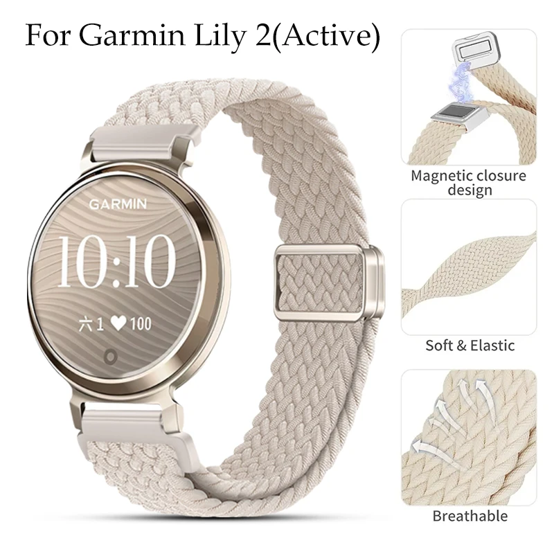 Watch Strap for Garmin Lily2 Magnetic Replacement Smartwatch Nylon