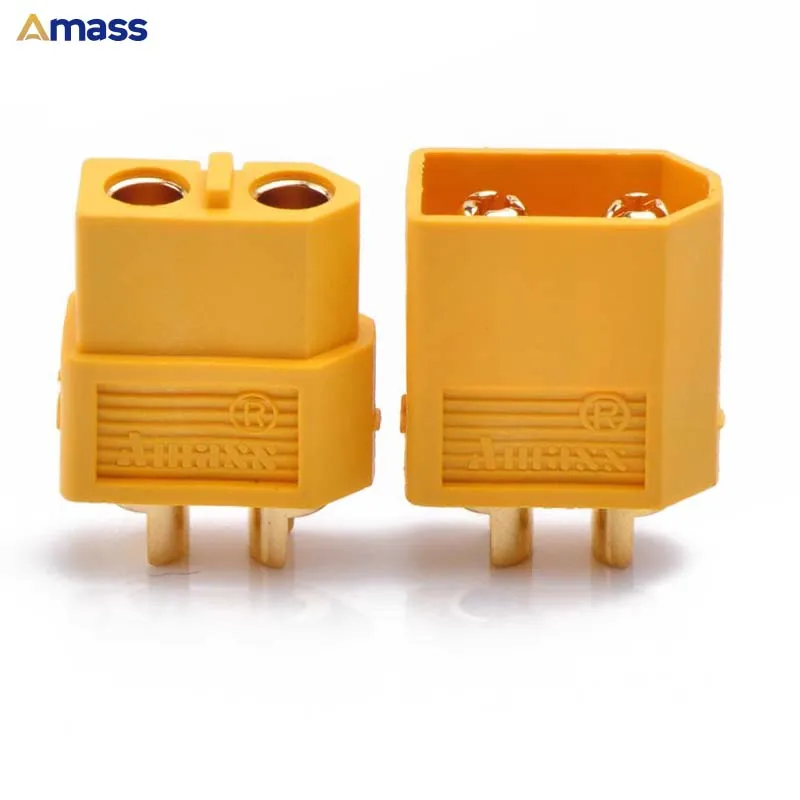 10Pcs AMASS XT60 model plug 3.5mm gold-plated banana head constant current 45A