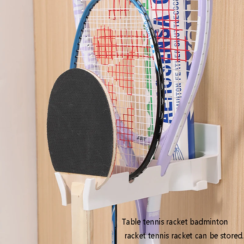 1PC Tennis Wall Rack Badminton Racket Organizer Stand Multifunctional Home Storage Organization Racket Display Organizer For