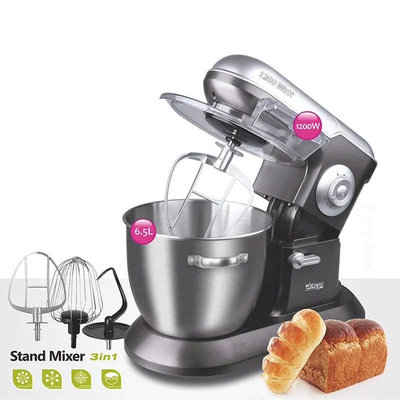 Home Kitchen Desktop Multi-function Food Processor Fully Automatic Mixer Chef Machine Electric Egg Beater with Dough Hook