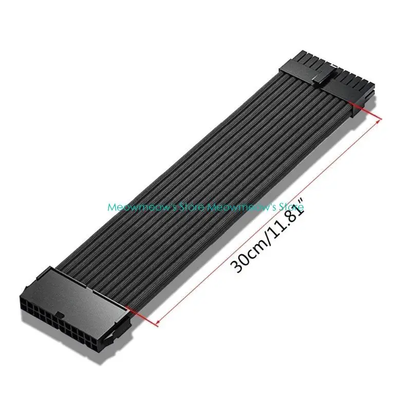 ATX 전원 공급 장치 용 W91A 30cm PSU 슬리브 연장 케이블 24pin/6pin/4pin