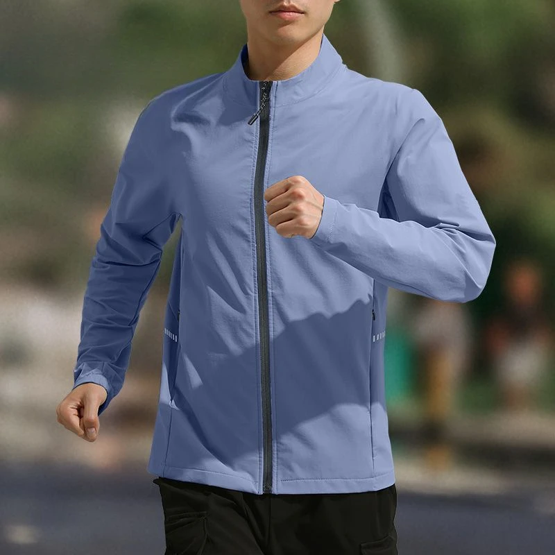 Men's Running Jacket Quick Drying Breathable Lightweight Windproof Water-Resistant Training Coat for Autumn Winter Men Clothes