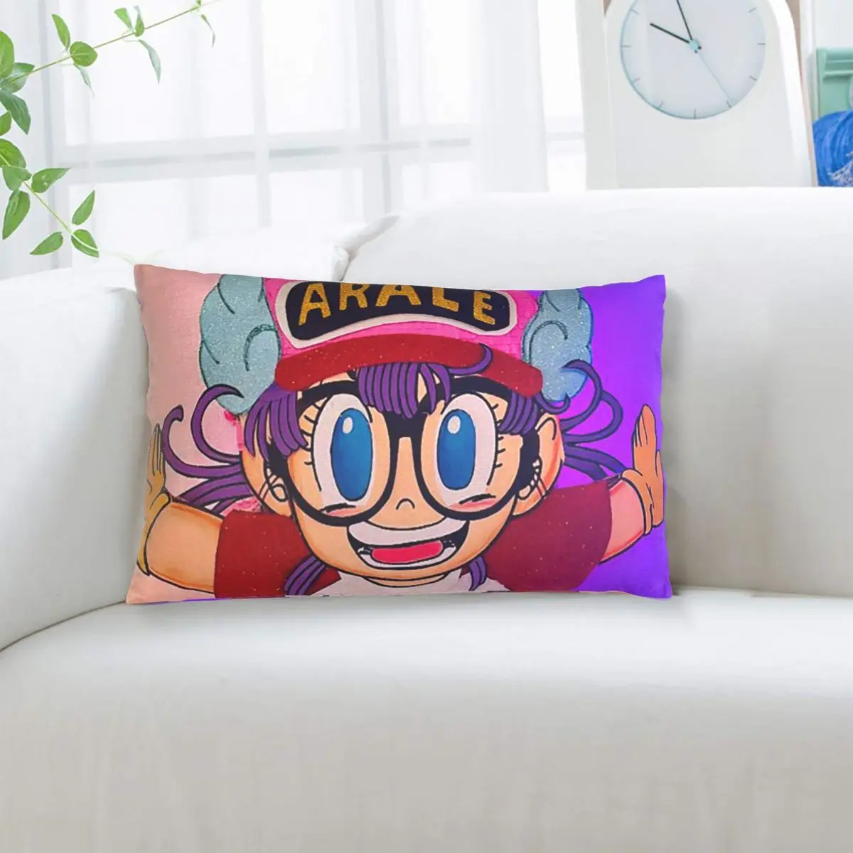 Arale Dr.Slump Anime Rectangle Pillowcase Cushion Cover Decorative Bedroom Bed Home Comfort Throw Pillow
