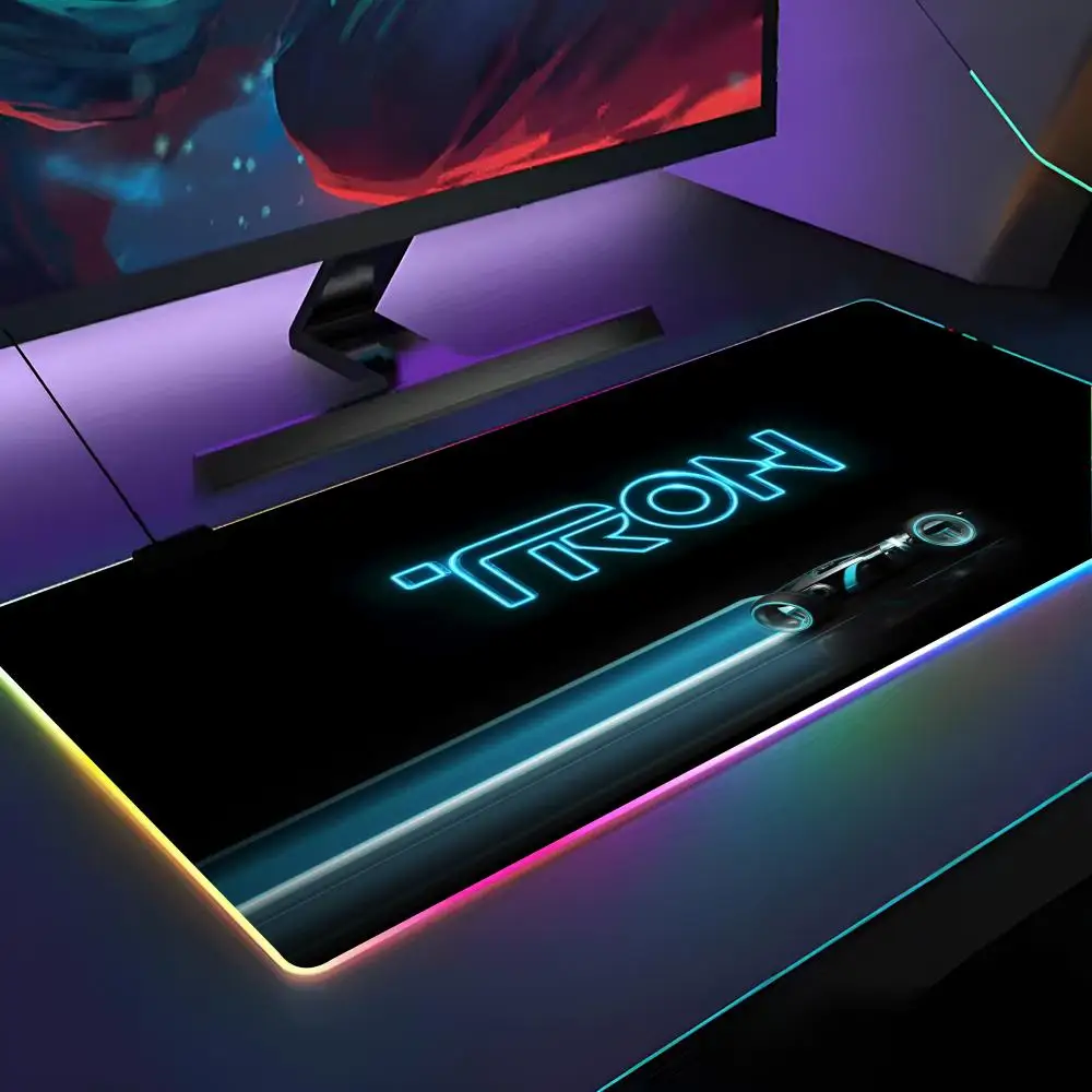 Tron Legacy Mouse Pad RGB Backlit Mouse Pad Laptop Mouse Pad Laptop Gamer Computer Desk Gaming Accessories