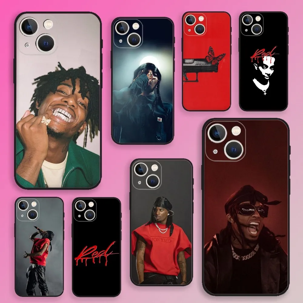 Playboi C-Carti Rapper Phone Case For iPhone 16,15,14,13,12,11,Plus,Pro Max,XS,X,XR,SE,Mini,8,7 Soft Silicone Black Cover