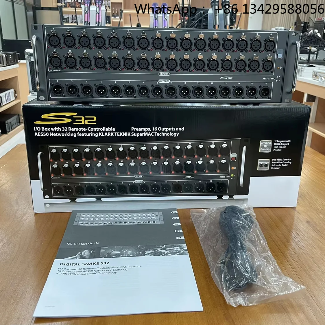 RIY S32 Professional DJ Controller 32-Channel Digital Mixer XLR/USB Inputs/Outputs Alloy Construction for Concerts Conferences