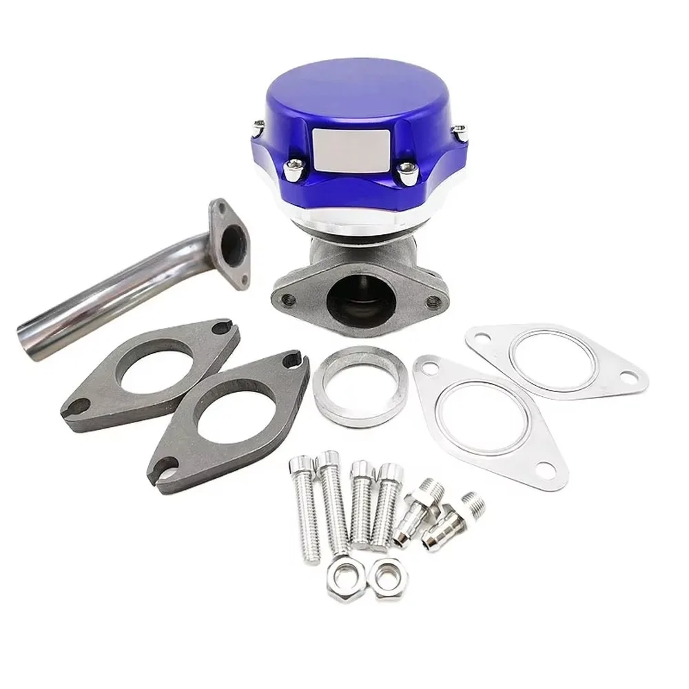 38mm Adjustable 2-Bolt External Turbine Exhaust Gate with 38mm Elbow Adapter, Universal Wastegate Kit for Turbo Systems