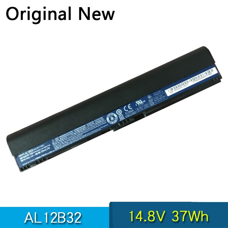 ใหม่ Original AL12B32 AL12A31 AL12B31 AL12B72แบตเตอรี่แล็ปท็อปสำหรับ Acer Aspire One 756 V5-171 725 TravelMate B113 B113M แบนด้านล่าง