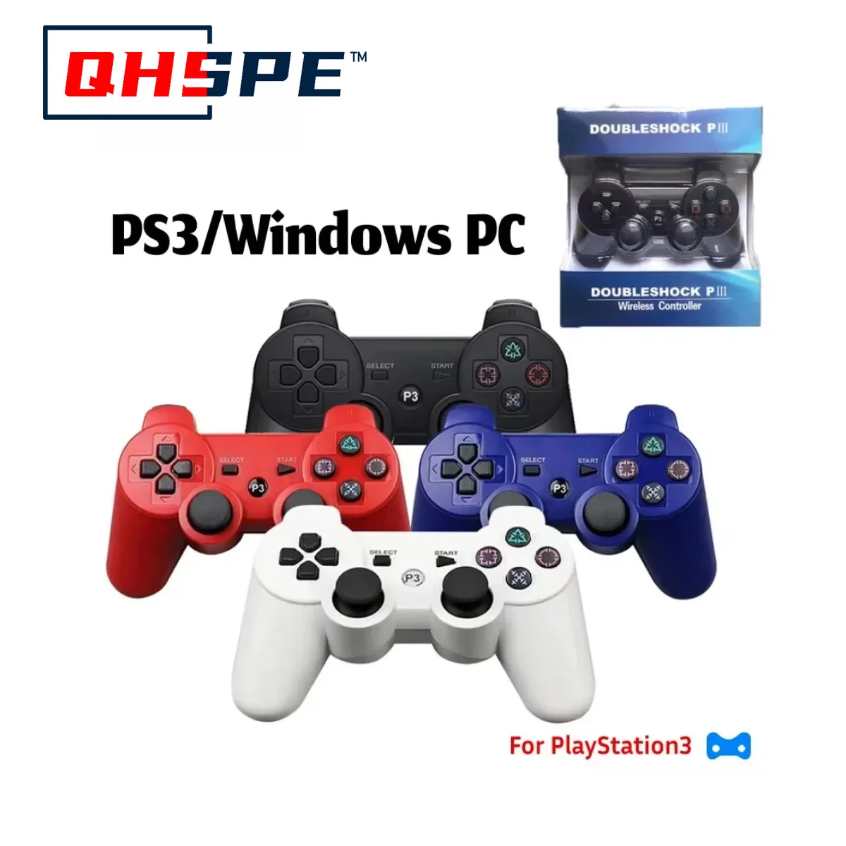 Ps3 gamepad sem fio gamepad vibração neutro sem fio bluetooth proteção ambiental material abs botão de floco de neve perfeito