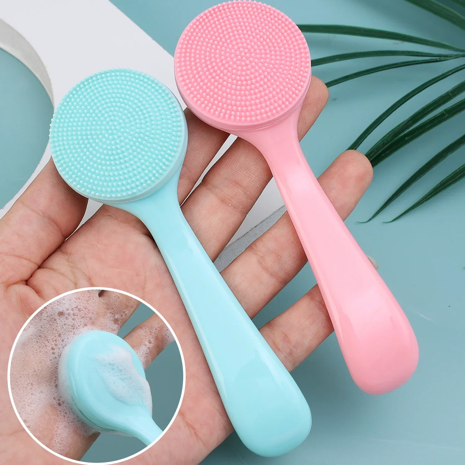 Escova de limpeza facial de silicone macio 3d, massagem manual, removedor de cravo, esfoliante, escovas de lavagem facial, ferramentas portáteis de cuidados com a pele