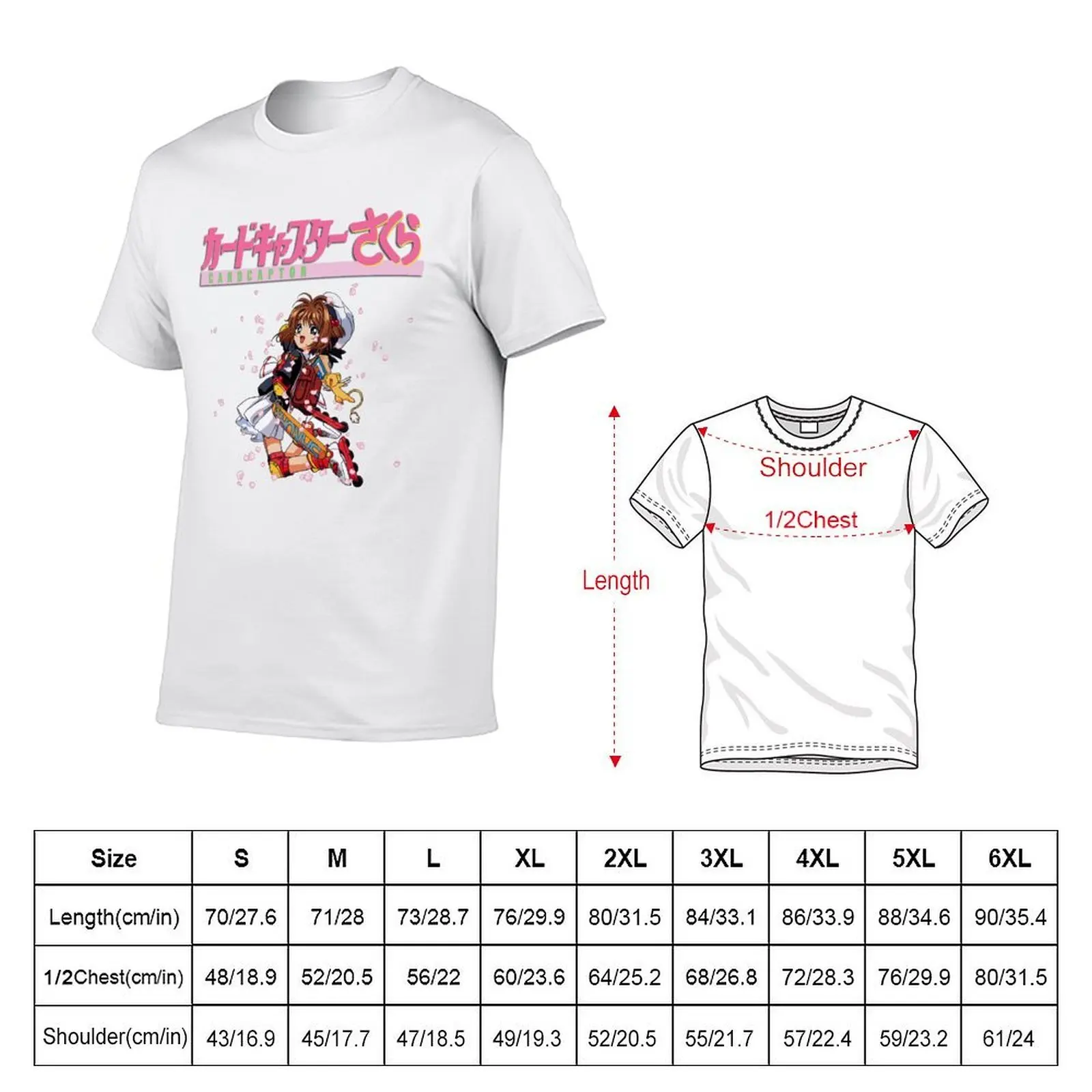 Cardcaptor Sakura Roller Skates Logo T-Shirt t shirts for man pack cotton anime t shirts oversize T-Shirt