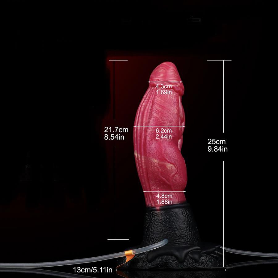 Elkkost fantasia dragão nó vibrador silicone inflável esguichando expansão atada anal plug com ventosa brinquedos sexuais