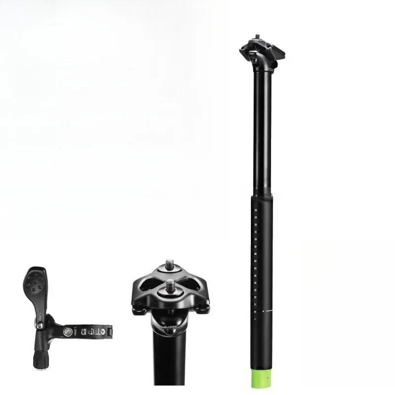 Seatpost, downhill mountain bike, droop seatpost remote control under left hand