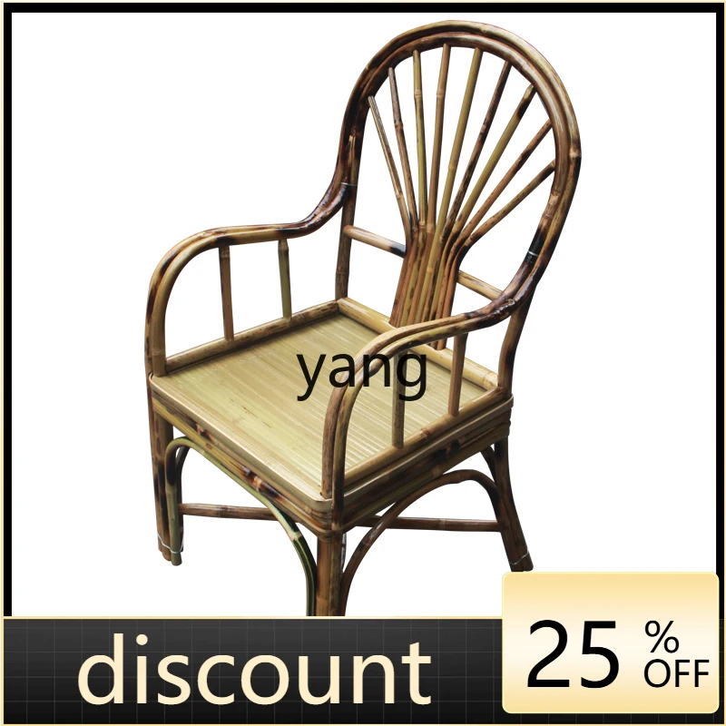 

LTT Handmade Bamboo Sofa Simple Square Bamboo Table and Chair Combination Household Garden Leisure Table and Chair