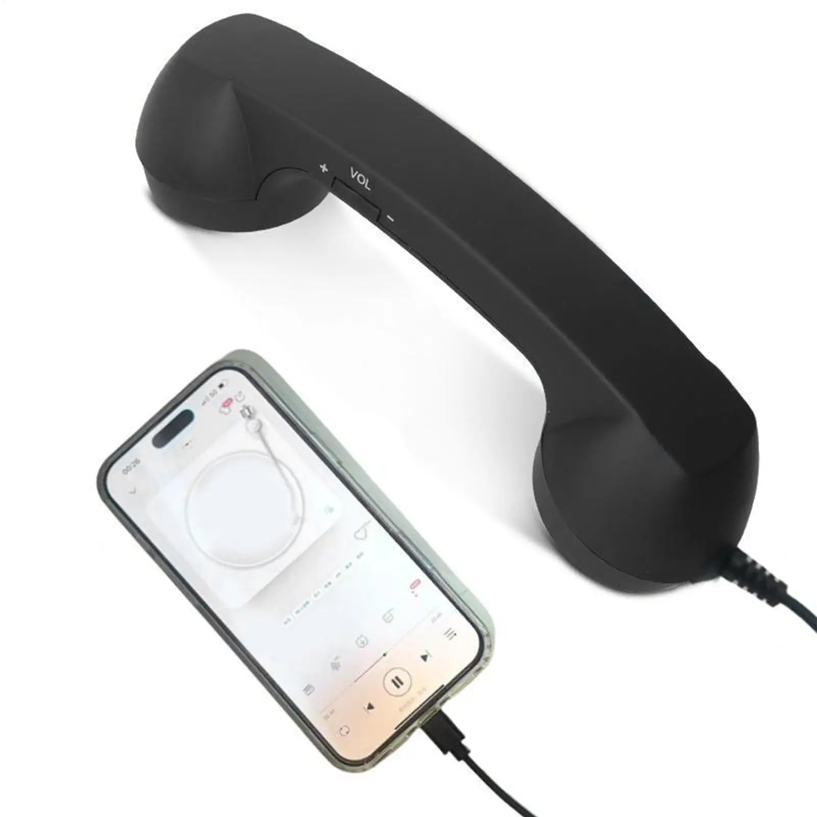 with Microphone Phone Handset Type-C Telephone Style Telephone Handset T angle Free Wire Handheld Cell Phone Receiver