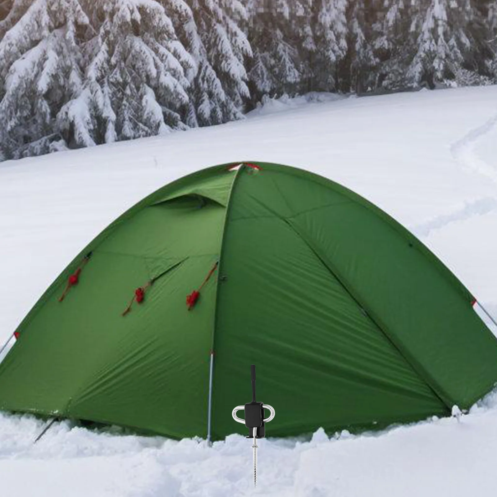 

1Set Ice Anchor Tool Kit Universal Ice Fishing Anchor Tool for Winter Tent Pegs Stable Outdoor Shelter Equipment