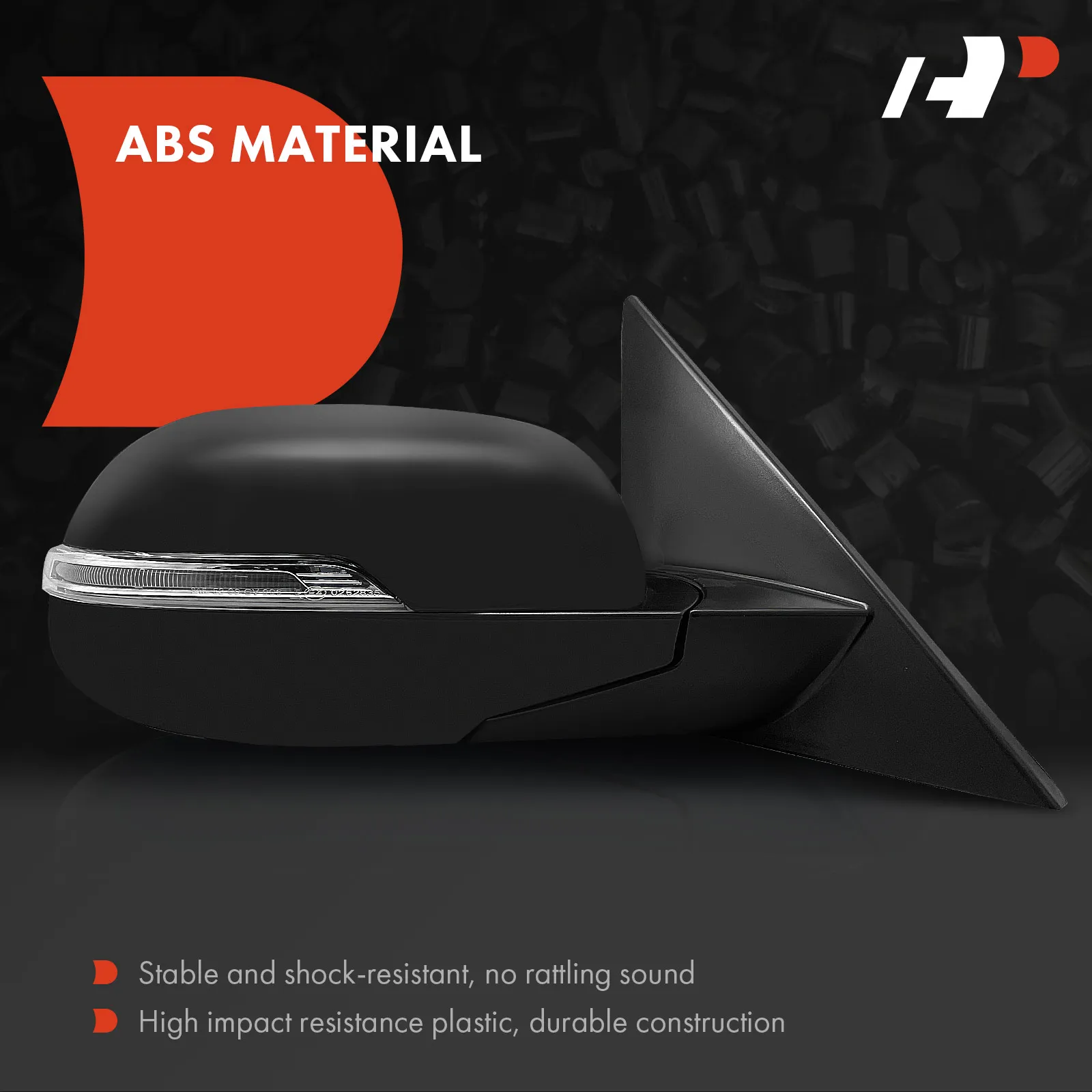 A-Premium Pair Power Door Mirror for Kia Soul 2014-2016 Power Folding Turn Signal Light Heated Smooth Black