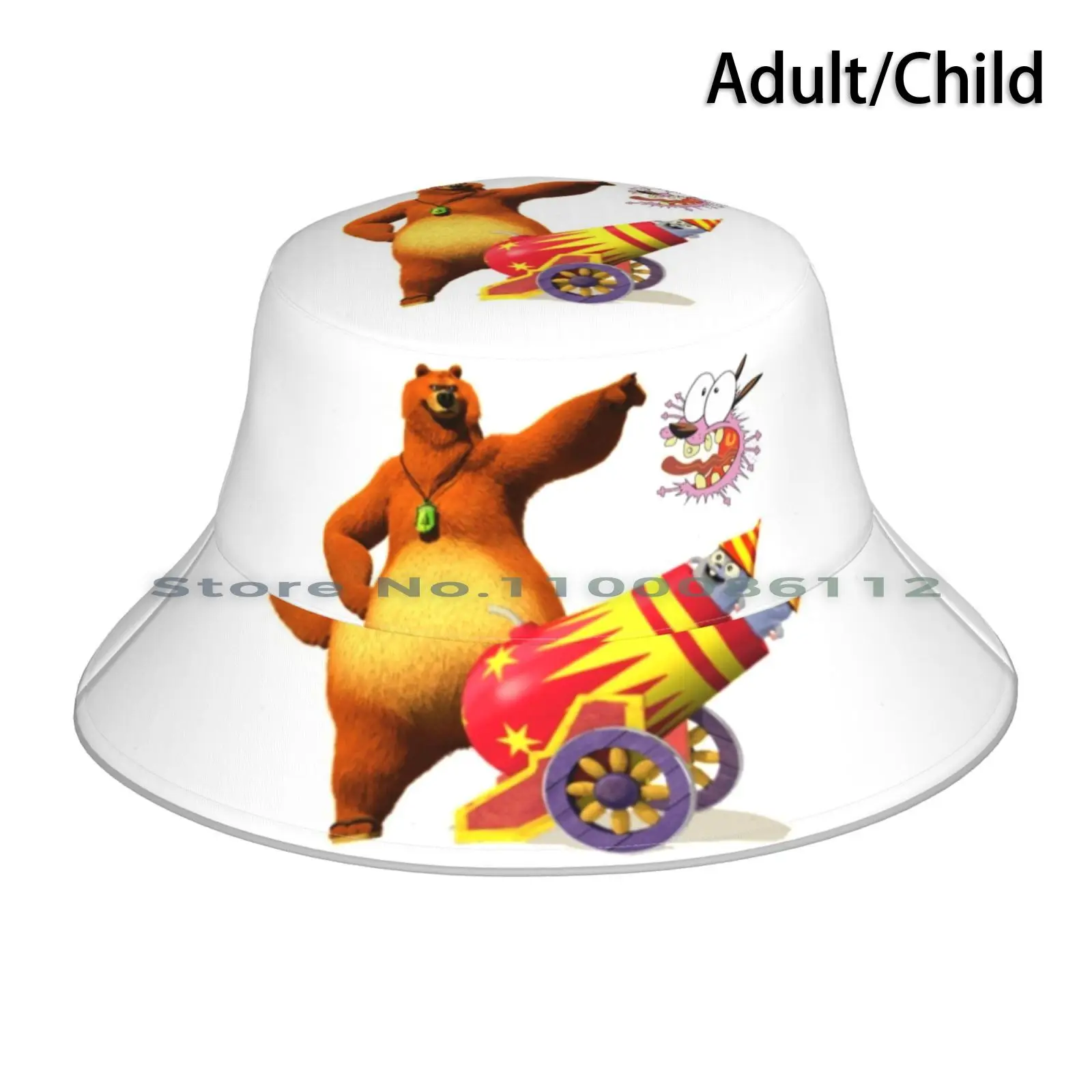 Grizzy And Lemmings & Courage Bucket Hat Sun Cap Kindergarten Toddler Grizzy And Lemmings Toddler Grizzly Bear Toddler Grizzy