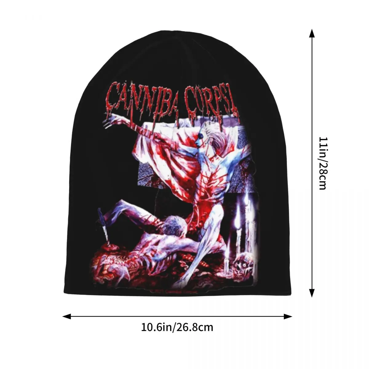 Women Men Cannibal Corpse Rock Band Winter Beanie Skullies Heavy Metal Bonnet Knitting Hats Windproof Winter Hats Christmas Gift