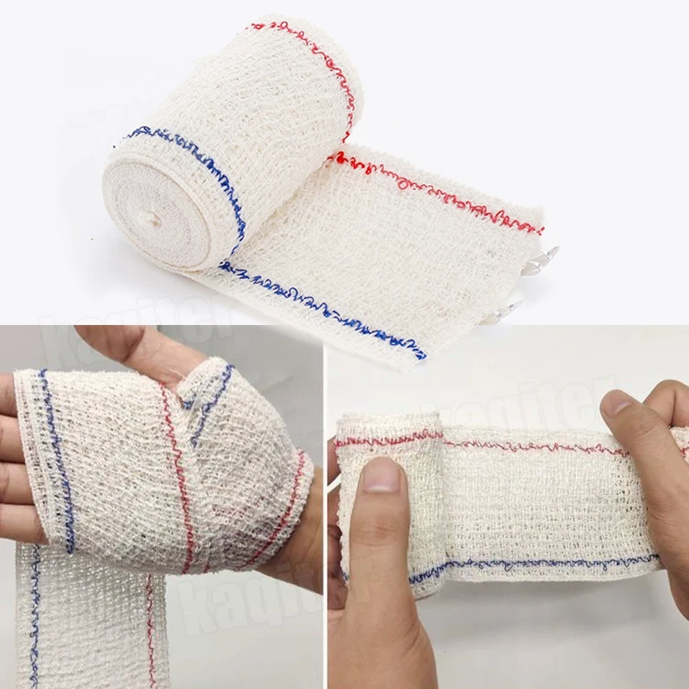 5-10Rolls 7.5*450cm Spandex Wrinkle Elastic Bandage Medical Emergency Wound Elastic Crepe Bandage Boxing Wrist Sprain Injured