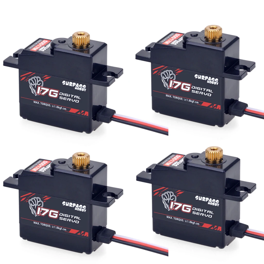 SURPASS Hobby Digitale Servo 9G 17G 25G Metal Gear micro Servo Hoog Koppel 4.8-6V voor 1/8 1/10 RC Auto Vliegtuig Robot Zweefvliegtuig