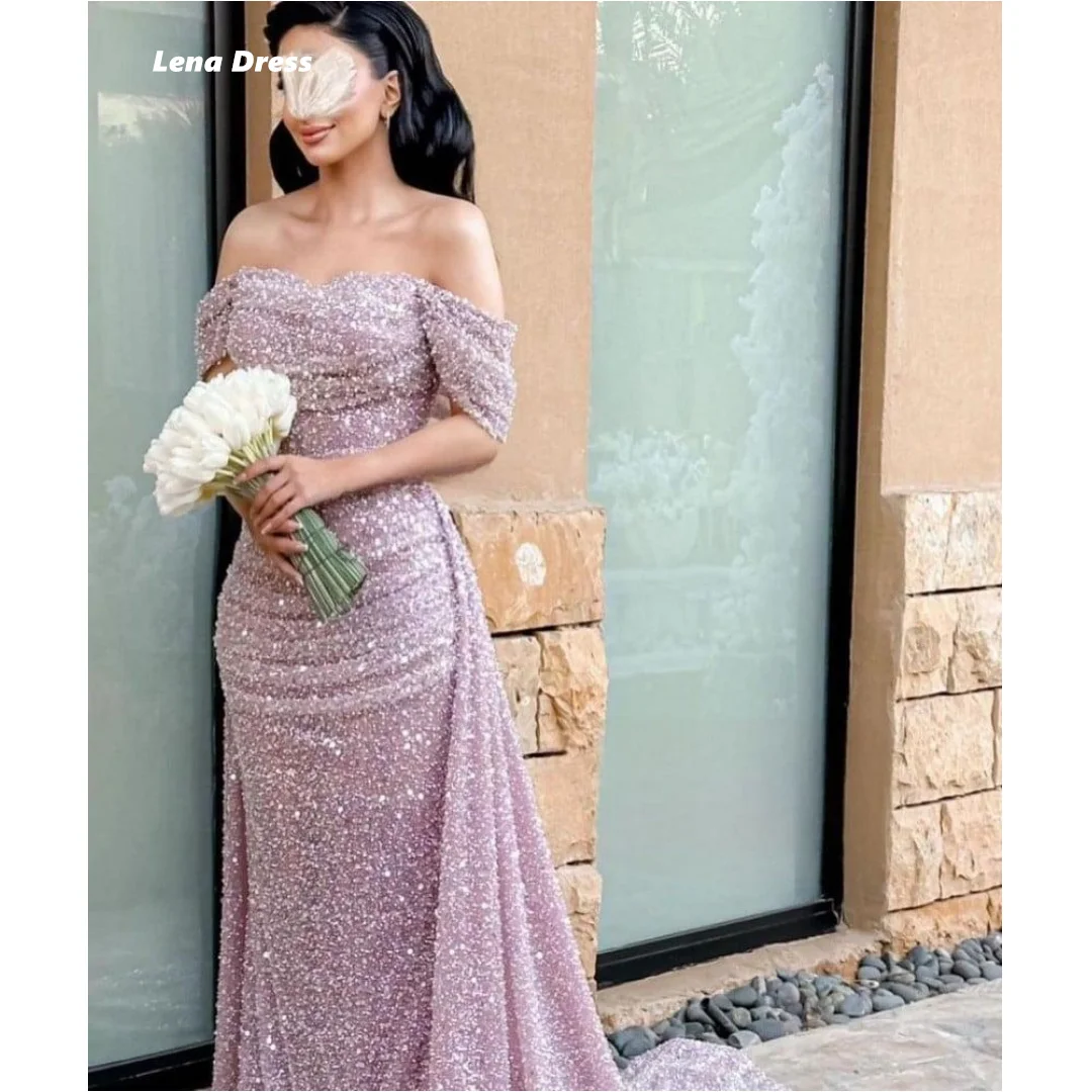 Lena Custom Made Elegant Evening Dresses for Women Luxury Party Dress Women Elegant Party Off the Shoulders Mermaid Beaded Lace image 3