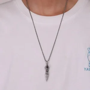 Retro Buddha Pengusir Setan Vajra Liontin Kalung Fashion Agama Keberuntungan Amulet Kekayaan Perhiasan untuk Pria 12 kalung vajra penjualan terbaik - №