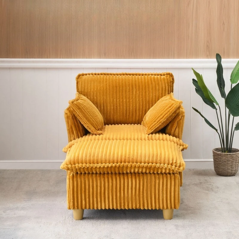 Simple sofa light luxury living room balcony sofa small apartment single fabric sofa multi-functional trailer sofa