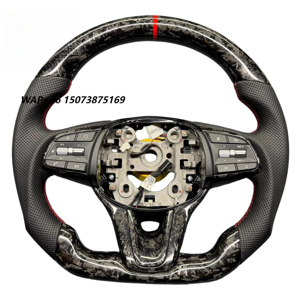 Custom Forged Carbon Fiber LED Car Steering Wheel for Coupe G70 G80 Gv80 2.0T 3.3 with Paddle Shifters 2018-2026